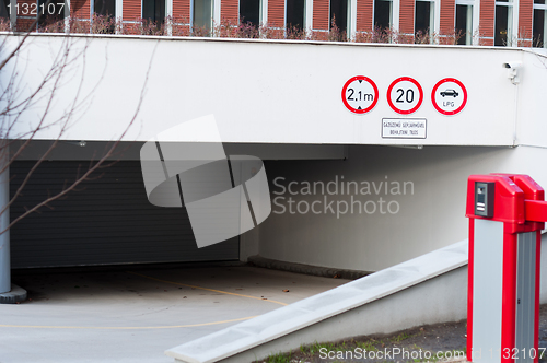 Image of Entrance of an underground parking lot