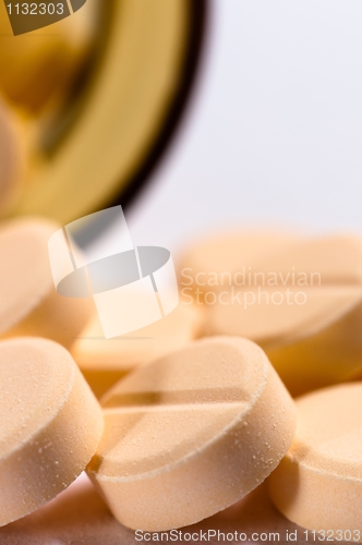 Image of Closeup of medicine against white background