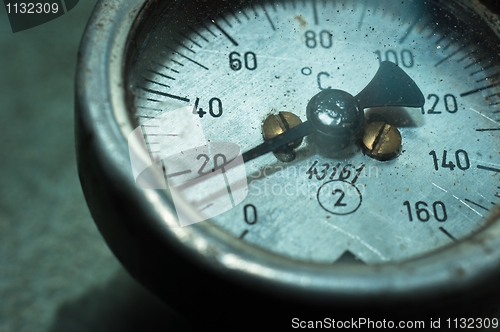 Image of Close up of an old measurement meter