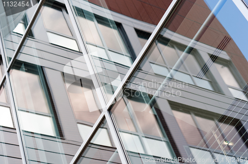 Image of Window of a modern building with reflection