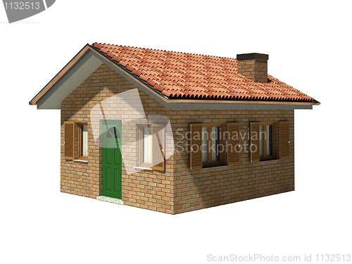 Image of isolated model house