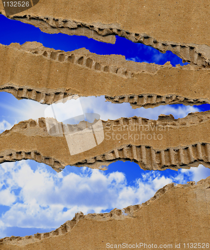 Image of cardboard and sky