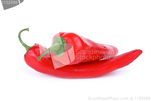 Image of Pair of withered red sweet peppers