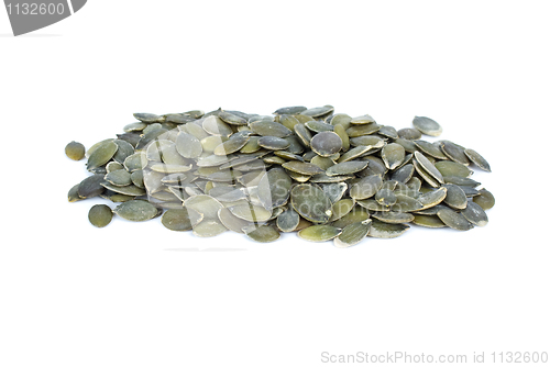 Image of Pile of shelled pumpkin seeds