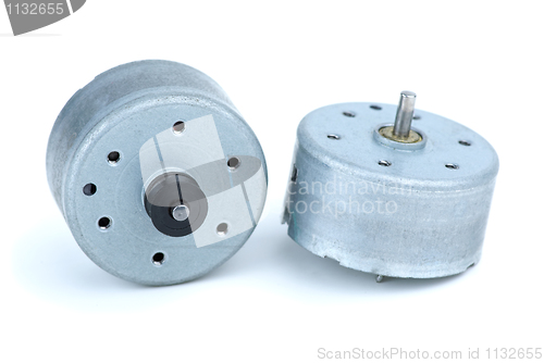 Image of Two round DC electric motors