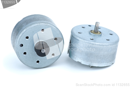 Image of Two round DC electric motors