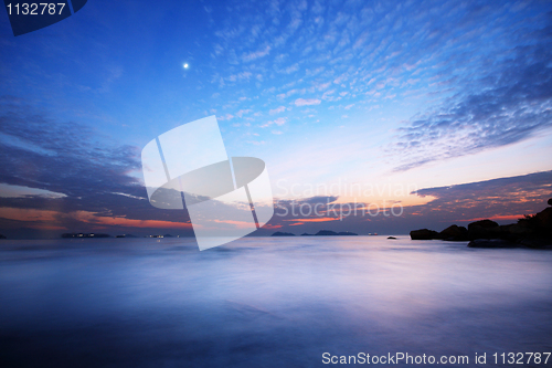 Image of sunset over the sea 