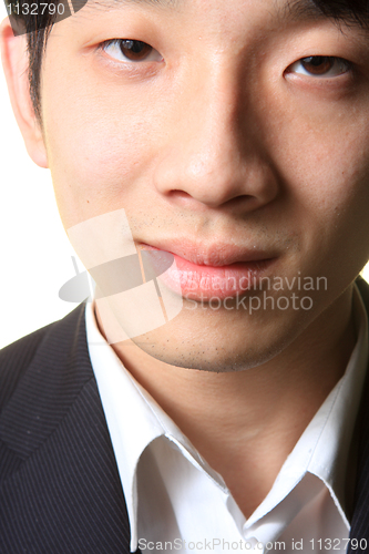 Image of Close up portrait of man smiling