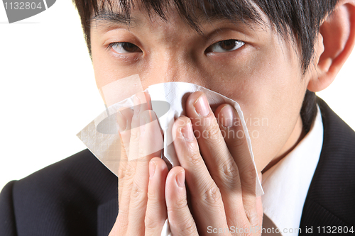 Image of young man with handkerchief 