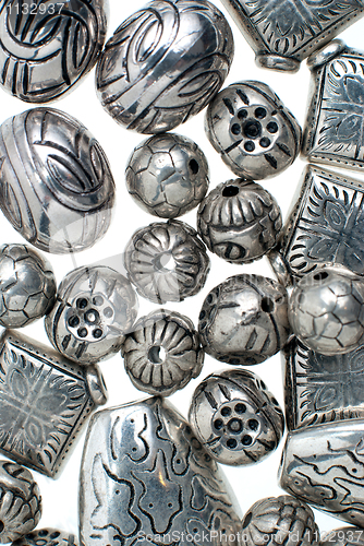 Image of silver beads
