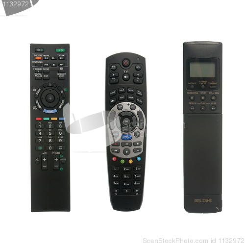 Image of Three remote control devices