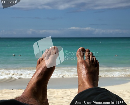 Image of feet on the beach