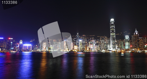 Image of Hong Kong skyline at night