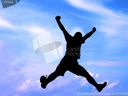 Image of Jumping silhouette-clipping path