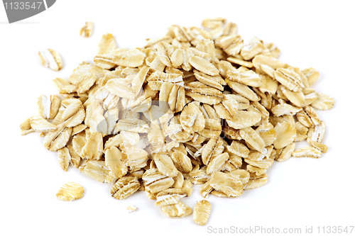 Image of Pile of uncooked rolled oats