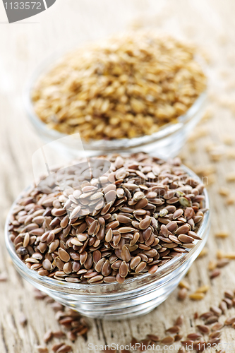 Image of Brown and golden flax seed