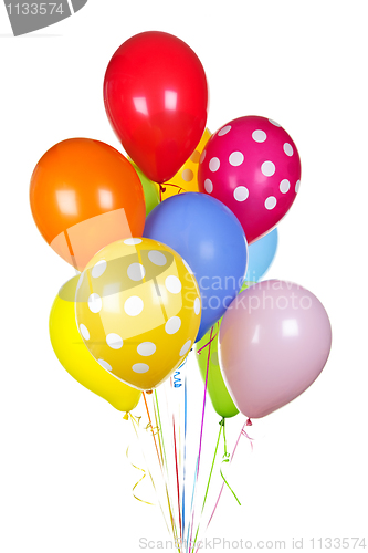 Image of Colorful balloons on white