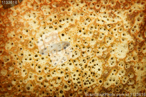 Image of texture of baked pancake