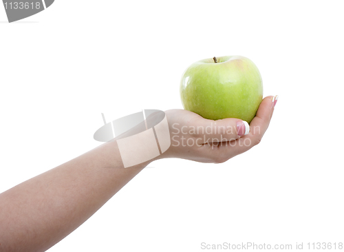 Image of apple in the palm