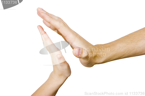 Image of children's and men's palm