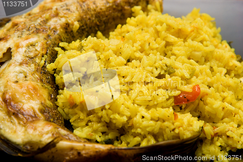 Image of fried pike with rice