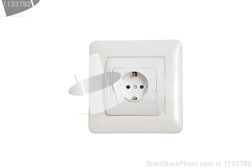 Image of electrical outlet on a white background