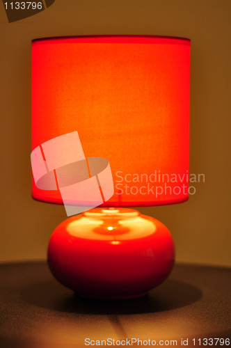 Image of Red table lamp