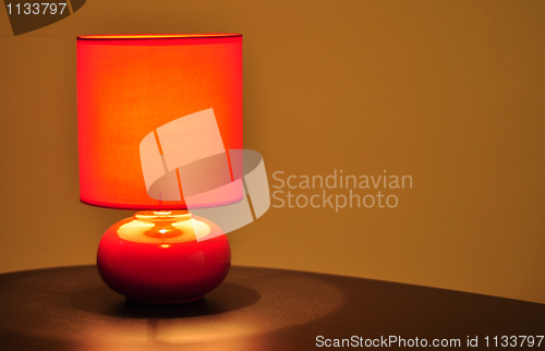 Image of Red table lamp