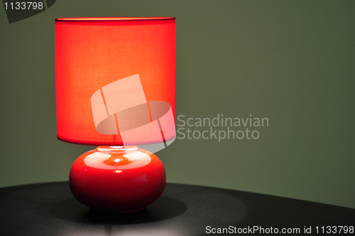 Image of Red table lamp