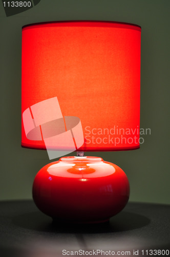 Image of Red table lamp