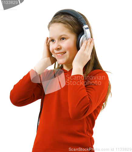 Image of Girl listening to music