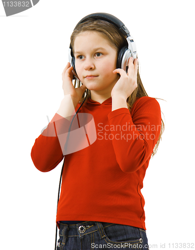 Image of Girl listening to music