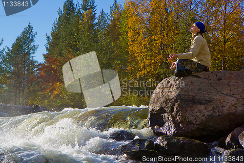 Image of Meditation at the Falls