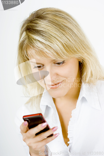 Image of Girl with mobile phone