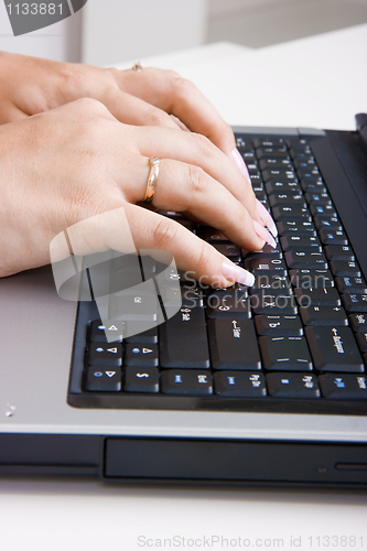 Image of hands on the keyboard