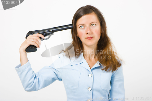 Image of girl with gun