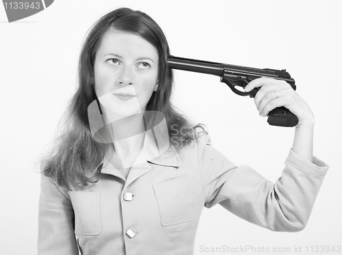 Image of girl with gun