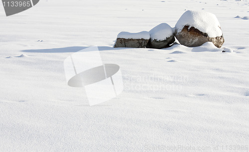 Image of Snow covered rocks