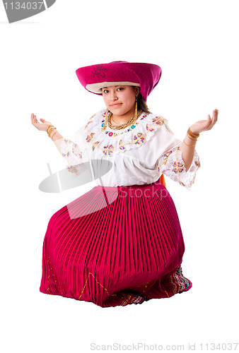 Image of Beautiful Indian woman from Andes