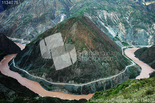 Image of Landscape of mountains and river