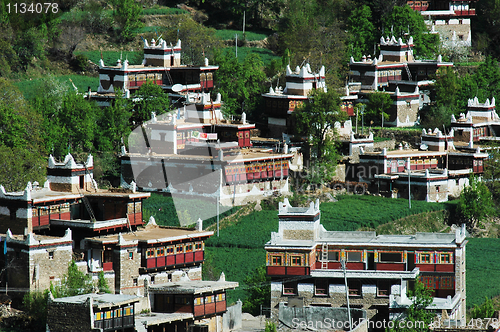 Image of Landscape of Tibetan buildings