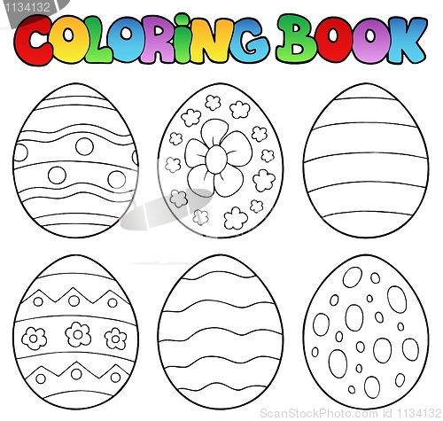 Image of Coloring book with Easter eggs