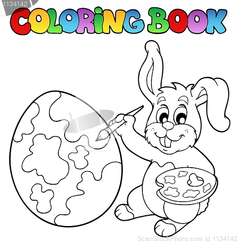 Image of Coloring book with bunny artist