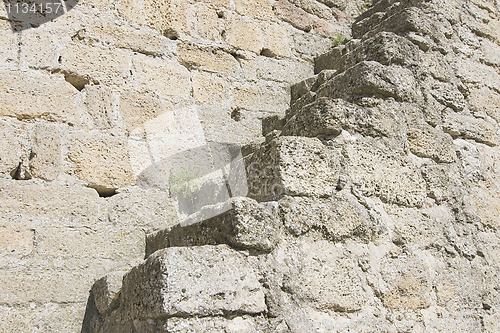 Image of Ladder on a medieval wall