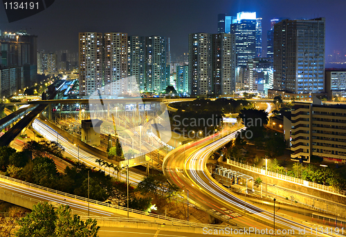 Image of modern city at night