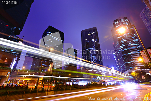 Image of Traffic Through Downtown in HongKong 