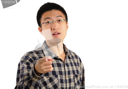 Image of man point to you