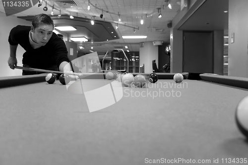 Image of Pool Player Shooting