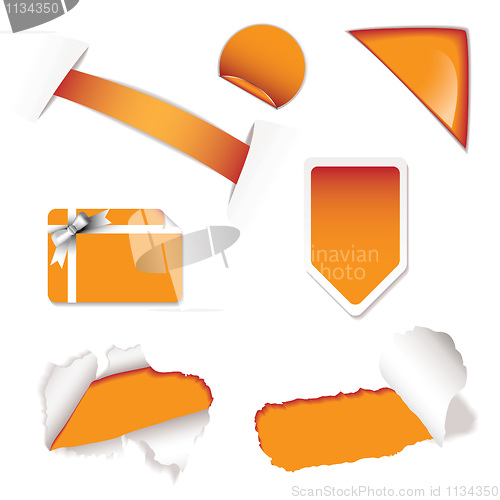 Image of Shop sale elements orange