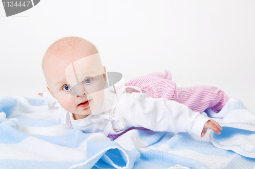 Image of baby on a towel
